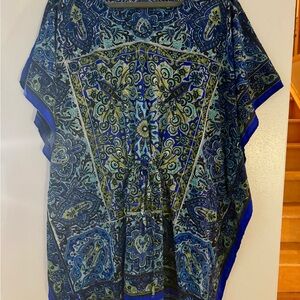 Jessica Vibrant Blue Ovetsized Tunic Kaftan